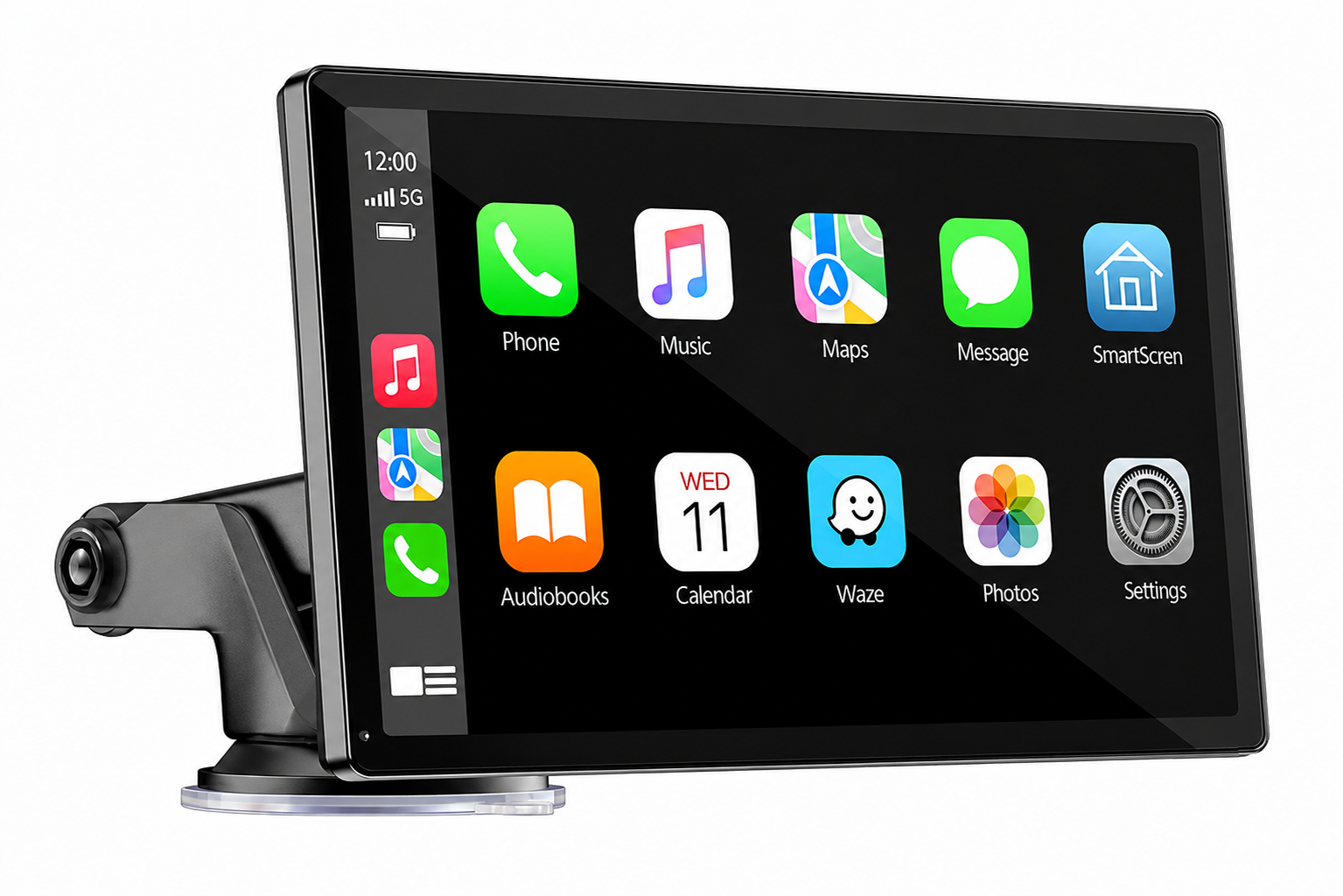 Pantalla Táctil 7" con CarPlay y Android Auto Inalámbricos para Coche