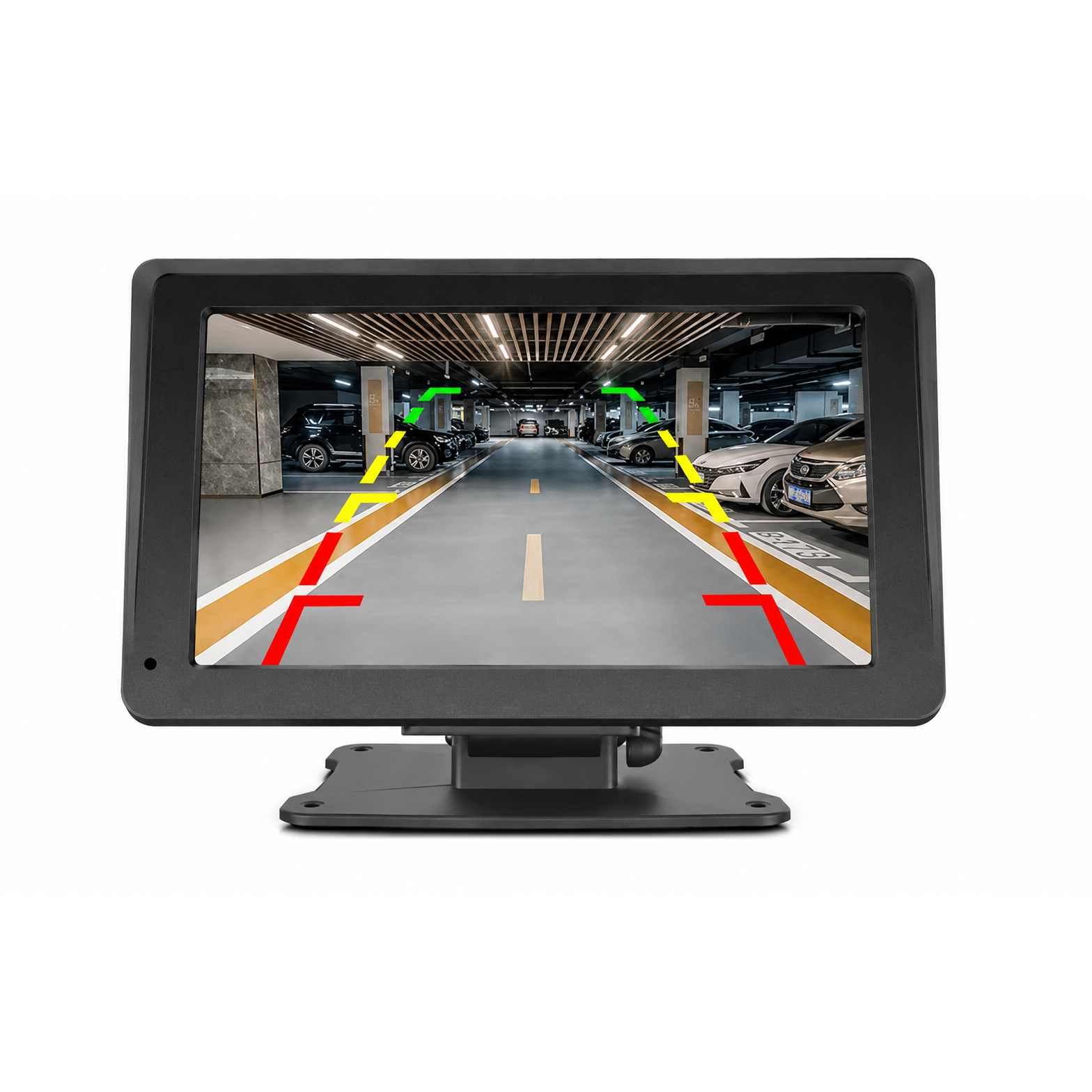 Pantalla mostrando las líneas guía de marcha atrás
